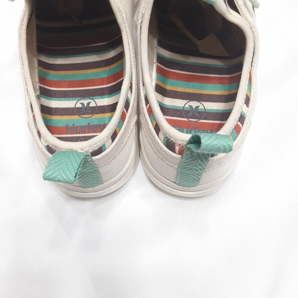 Hurley Lightweight Women's Off White and Mint Green Casual Slip On Shoes size 9 - Picture 11 of 12